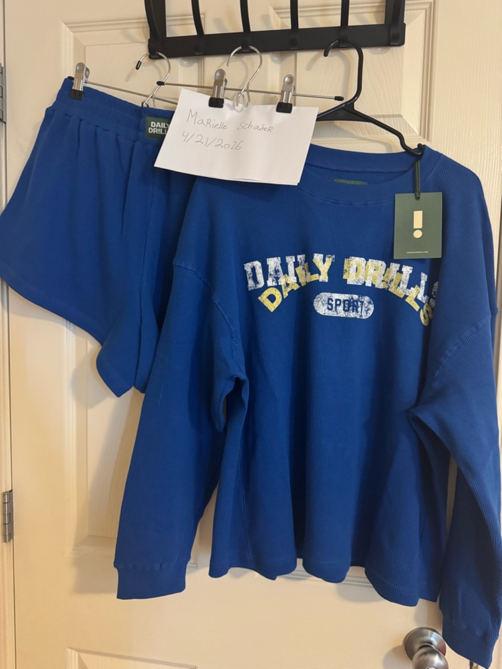 NWT Daily Drills thermal set cobalt